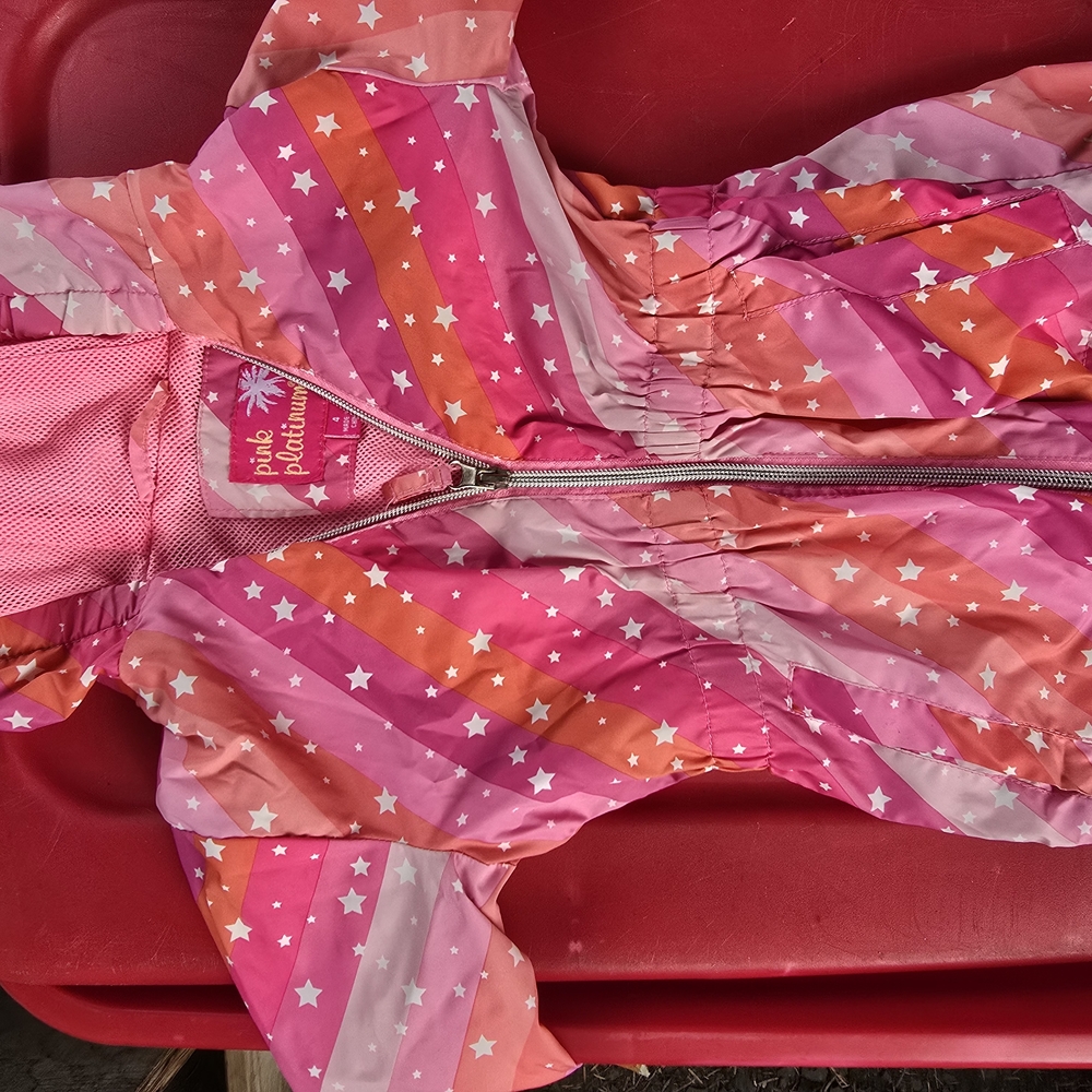 Pink Platinum Striped Star Jacket